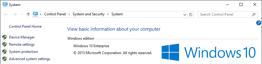 System - Windows 10